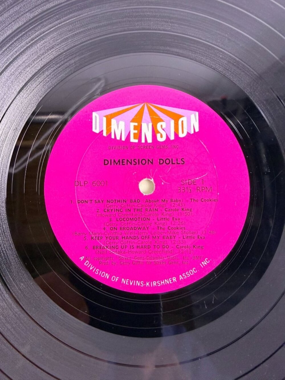 Rare Dimension Dolls Carole King The Cookies Little Eva 1963 DLP 6001 Vinyl VG+ - Picture 2 of 10